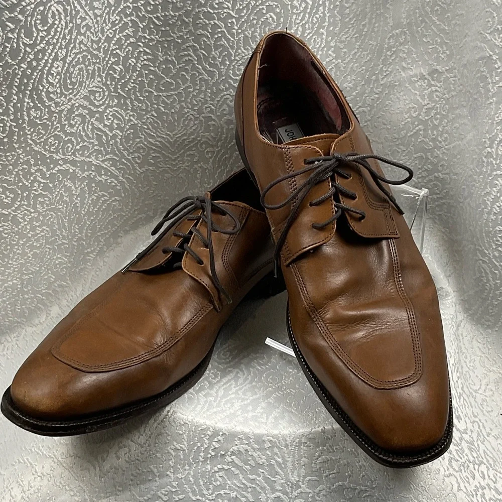 Johnston & Murphy Men's Tan‎ Leather Oxfords